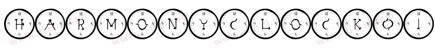 HarmonyClock01 Bold字体转换